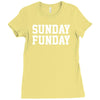 sunday funday party funny tee Ladies Fitted T-Shirt