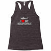 i' love my helicopter pilot Racerback Tank