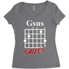 gsus saves chord Women's Triblend Scoop T-shirt