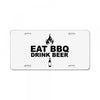 eat bbq drink beer License Plate