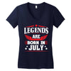 Legends Are Born In July Women's V-Neck T-Shirt