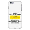 Under Construction Personalize Baby iPhone 6 Plus/6s Plus Case