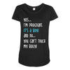 Yes...I'm Pregnant.It's a Boy! And No...You Can't Touch My Belly! Maternity Scoop Neck T-shirt