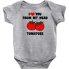 from my head tomatoes Baby Bodysuit