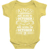 Real Kings Are Born On October 19 Baby Onesie
