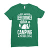 beer drinker camping!! Ladies Fitted T-Shirt