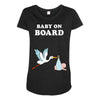 Baby On Board with Stork Maternity Scoop Neck T-shirt