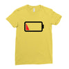 Dead Battery Ladies Fitted T-Shirt