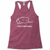 i can't adult today white logo Racerback Tank