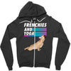 frenchies and yoga Zipper Hoodie