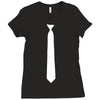 skinny white tie Ladies Fitted T-Shirt