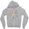 torn rib cage Zipper Hoodie