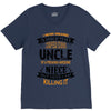 Super Cool Uncle Of A Freaking Awesome Niece V-Neck Tee