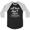 cat hair don't care cute crazy cat 3/4 Sleeve Shirt