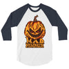 mad halloween pumpkin 3/4 Sleeve Shirt