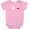 Mrs with heart dot (Mr and Mrs set) Baby Onesie