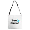 Bun in the Oven with Heart Baby Boy Adjustable Strap Totes
