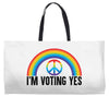 I Am Voting Yes Weekender Totes