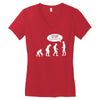 banksy funny human evolution indie Women's V-Neck T-Shirt
