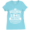 Made In 1941 And Still Awesome Ladies Fitted T-Shirt