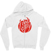 red means scary Zipper Hoodie