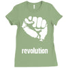 power to the people fist revolution Ladies Fitted T-Shirt