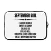 Super September Girl Laptop sleeve