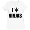 i heart ninjas Ladies Fitted T-Shirt