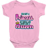 not princess queen Baby Onesie