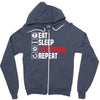 eat sleep liverpool Zipper Hoodie
