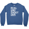 real men shoot raw funny photography Crewneck Sweatshirt