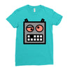 robot funny Ladies Fitted T-Shirt