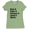 rock paper scissors lizard spock big bang theory geek nerd gift t shir Ladies Fitted T-Shirt
