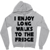 i enjoy long walks to the fridge Zipper Hoodie