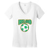 ireland soccer Women's V-Neck T-Shirt