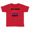 on a scale of one to america how free are you tonight Toddler T-shirt