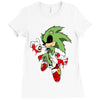 zombie sonic Ladies Fitted T-Shirt