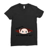 September Peeking Out Baby Boy Ladies Fitted T-Shirt
