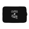 all i need is coffee sciossors Laptop sleeve