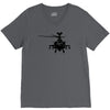military attach helicopter gunship V-Neck Tee