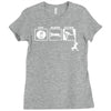eat sleep climb   2 climbers distressed Ladies Fitted T-Shirt