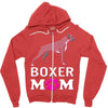 love boxer dog mom funny Zipper Hoodie