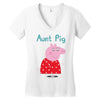 peppa pig aunt pig Women's V-Neck T-Shirt