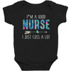 i'm a good nurse i just cuss a lot Baby Bodysuit