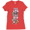 piggy pizza Ladies Fitted T-Shirt