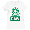 i shoot raw photography camera photograph Ladies Fitted T-Shirt