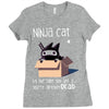 ninja cat Ladies Fitted T-Shirt