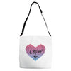 love (4) Adjustable Strap Totes
