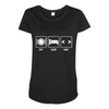 v1 eat sleep code Maternity Scoop Neck T-shirt