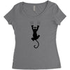 Grabing Cat Women's Triblend Scoop T-shirt